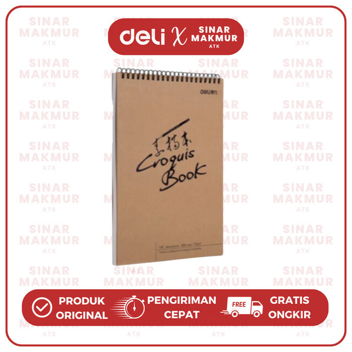 

Croquis Book/Sketch Book/Buku Gambar/Sketsa Buka Vertikal B5 Deli 73601 (Pcs)
