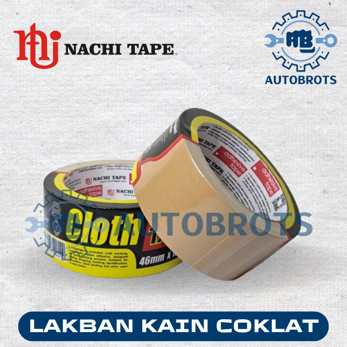 

Lakban Kain Coklat NACHI 2 Inch x 12 meter / Cloth tape 46mm x 12 mtr