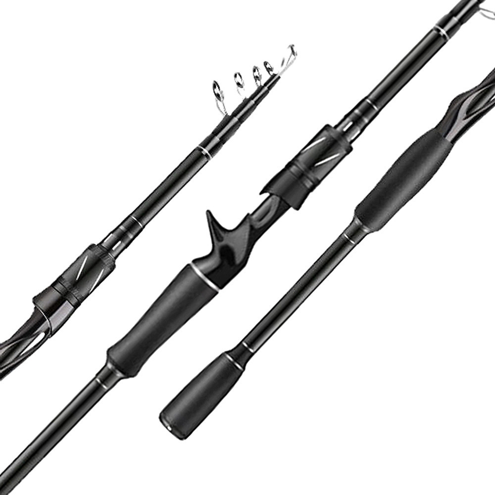 Carbon Fiber Fishing Pole UltraLight Telescopic Spinning Fishing Rod 1.8/2.1/2.4/2.7M Casting Super 