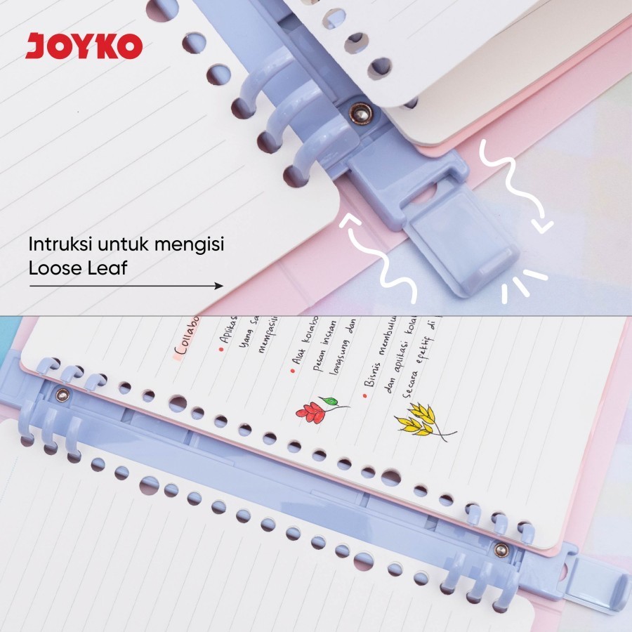 

HJK Binder Note Joyko BN-102 Pastel Multiring A5 B5 Free Kertas dan Pembatas