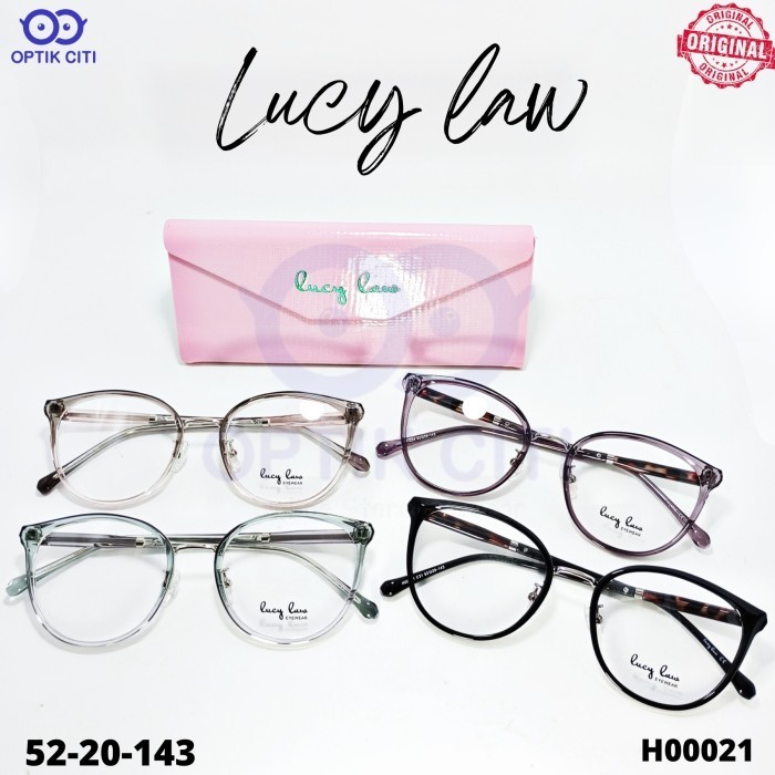 Frame Kacamata Wanita Cat Eye Lucy Law H00021 Ringan Original