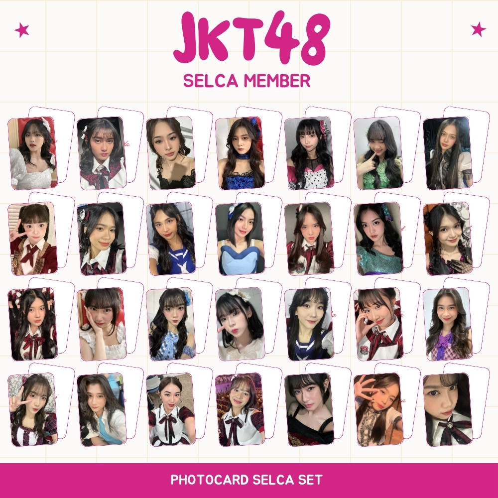 PHOTOCARD JKT48 SELCA 2SISI (ISI 5 PCS + LAMINASI 2 SISI) TANDA TANGAN TTD KPOP CARDS IDOL KOREA PRE