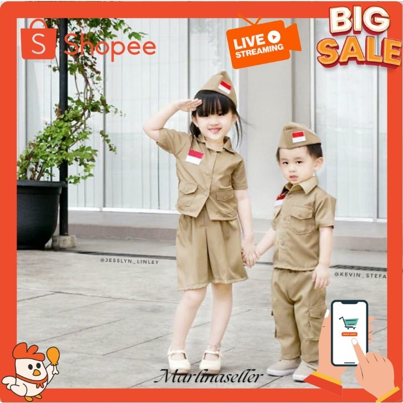 Baju Pejuang Anak | Baju Kostum Pejuang | Kostum Anak Unik | Baju Karnaval | Usia Anak-Dewasa MRL