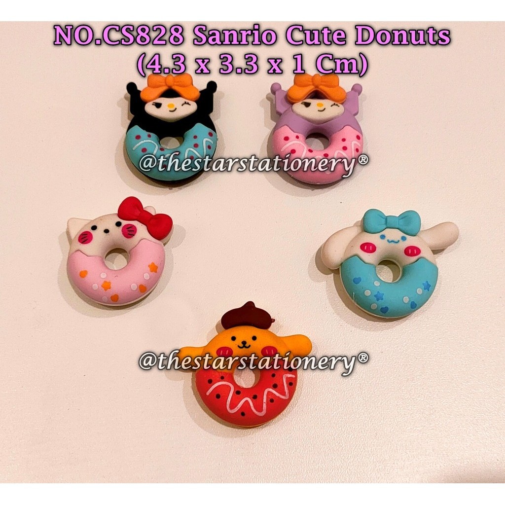 

(1 Set Isi 4 Biji) Penghapus Sanrio CS828 Cute Donuts / Penghapus Donat Sanrio Bisa Lepas Pasang