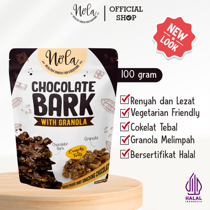 

nola chocolate bark with granola