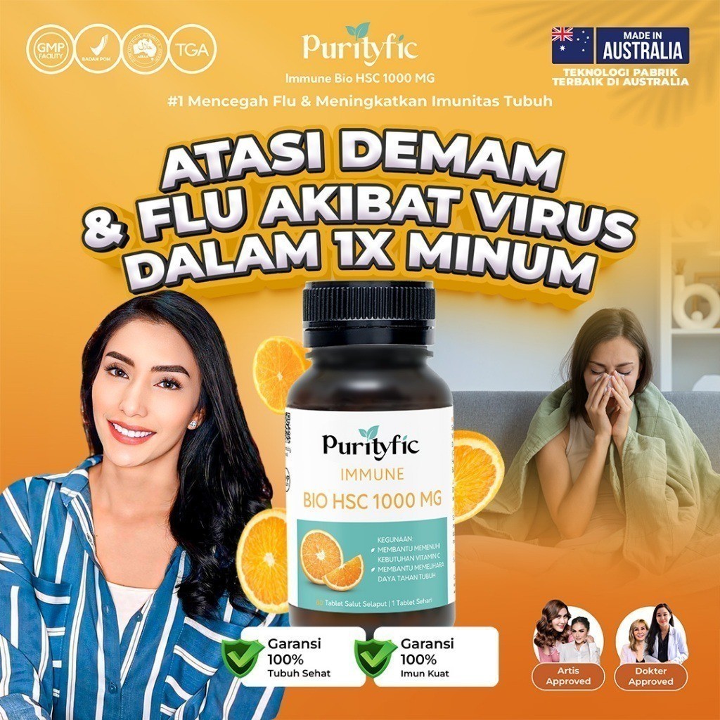 #1 GENTLETALITY Pria Perkasa Pria Dewasa x Purityfic Immune Bio HSC 1000MGM 60Tablet Vitamin Austral