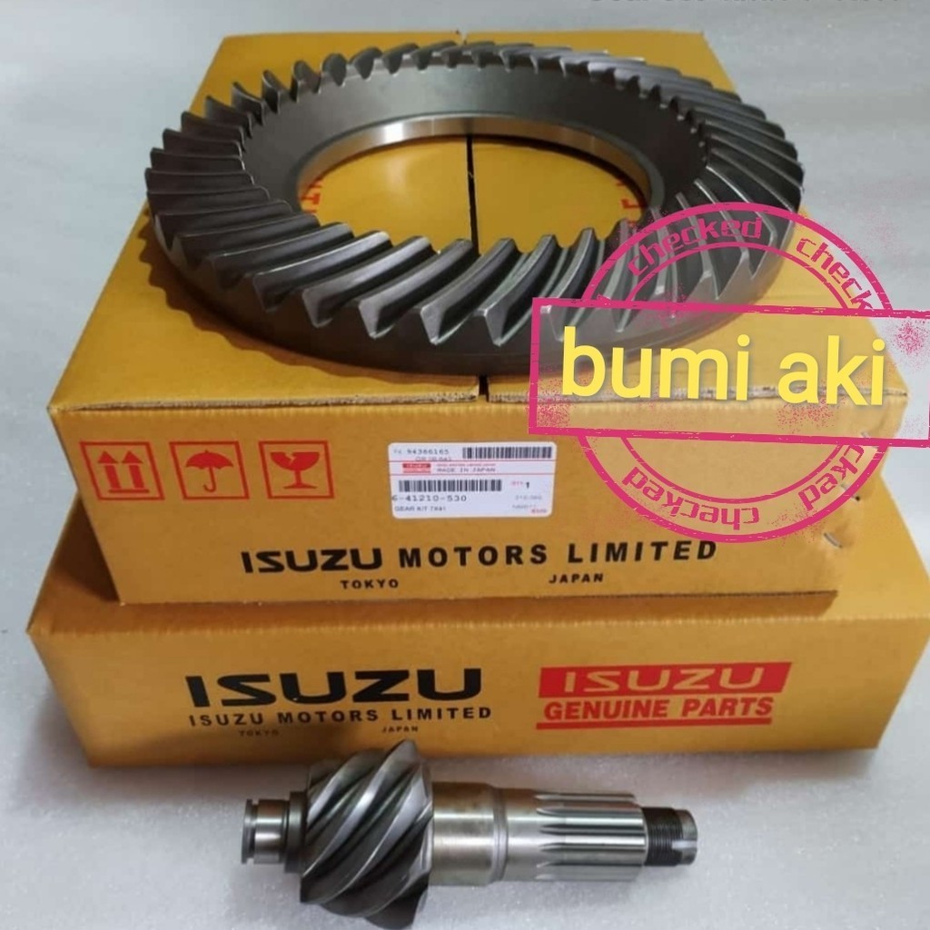 GEAR SET 7X41 ATAU DULANG JANTUNG CROWN WHELL ISUZU NMR71