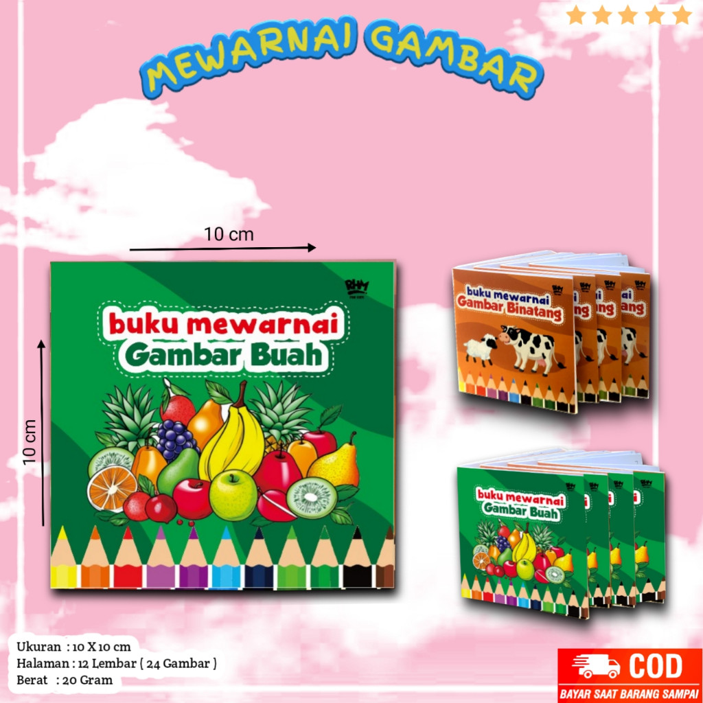 

Mini Book - Buku Mini Mewarnai / Mewarnai Anak /novel sampoerna