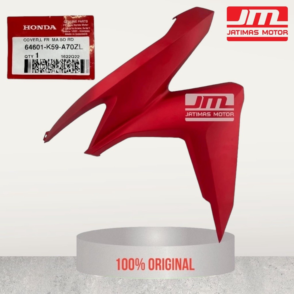 64601-K59-A70ZL Cover Sayap Kiri Vario 150 LED 2018 - 2021 Merah Dof
