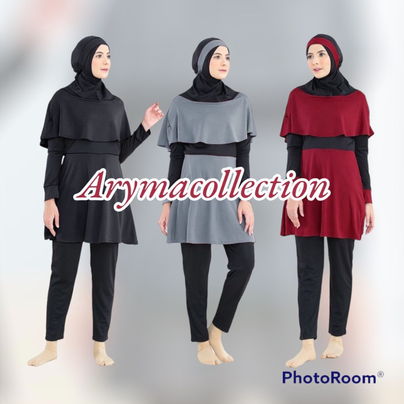 JA33RF Baju renang wanita muslimah rosella marina/Baju renang muslimah dewasa/baju renang hijab