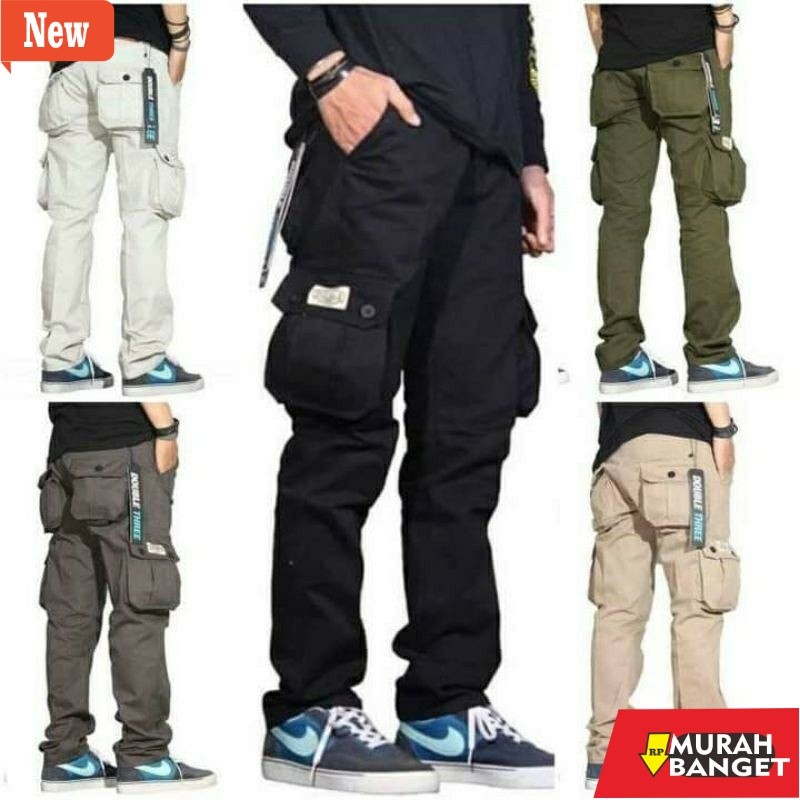 Celana pria foermal yg lagi viral- celana cargo panjang pria.ukuran big sze jumbo.36.38.40.42.44.46.