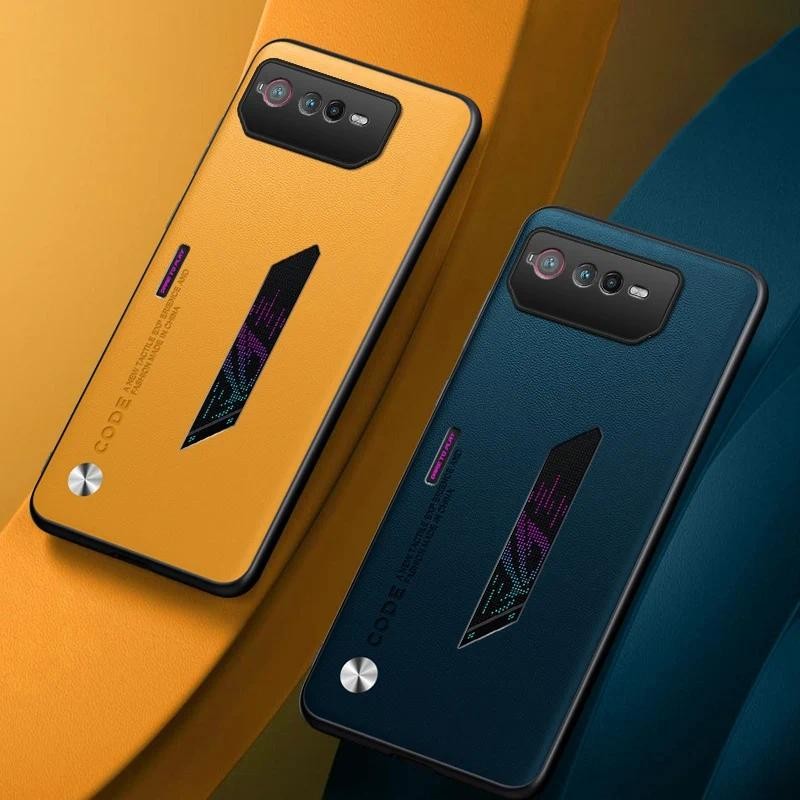Penutup Belakang Kulit PU Mewah Untuk Asus ROG Phone 6 9 FE 6D kasus Serat Karbon Kulit Kasus Perlin