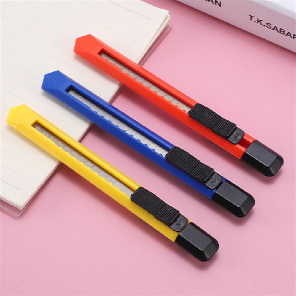 

Utility Knife Portable Pocket Box Cutter Retractable Paper Cutter нож Self-Locking Design For Unboxing Cut Tool Art Supplies