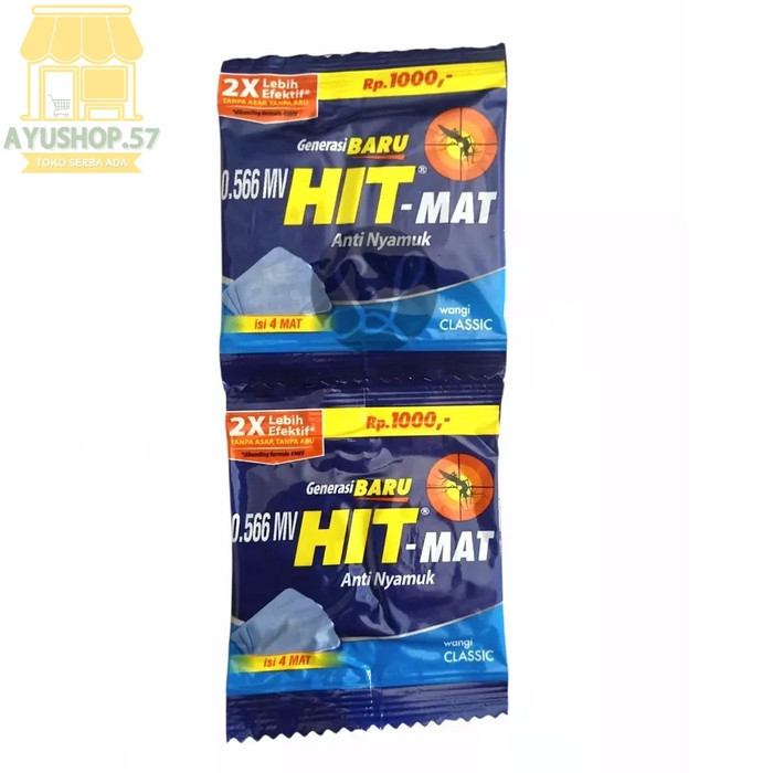 

HIT MAT Anti Nyamuk [4'sx12sachet/renceng] - Classic - AYUSHOP57