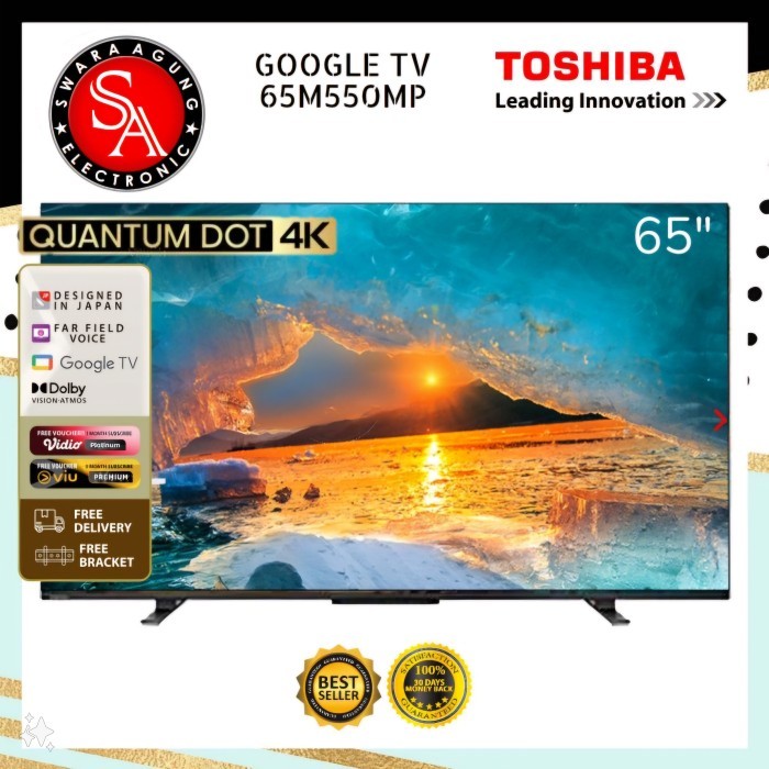 Led UHD Android Premium TV 65 Inch Toshiba Type: 65M550KP (Medan)