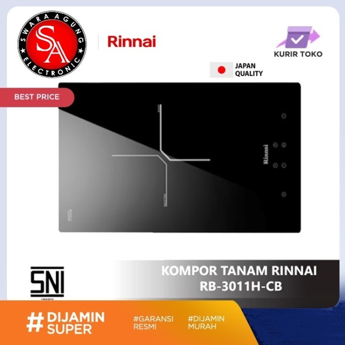 Kompor Tanam Listrik 1 Tungku Rinnai RB-3011 H CB (Khusus Medan)