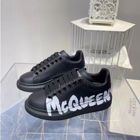 Top Quality Alexander McQueen Low cut Casual Platform Shoes Sneakers Men Women White McQueen Logo