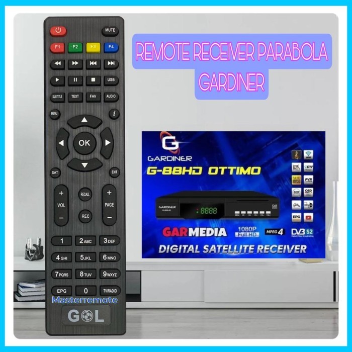 ES99 Remot Remote ORACLE/VISAT HD/OPTUS/GARDINER/LGsat Parabola/Receiver - GOL
