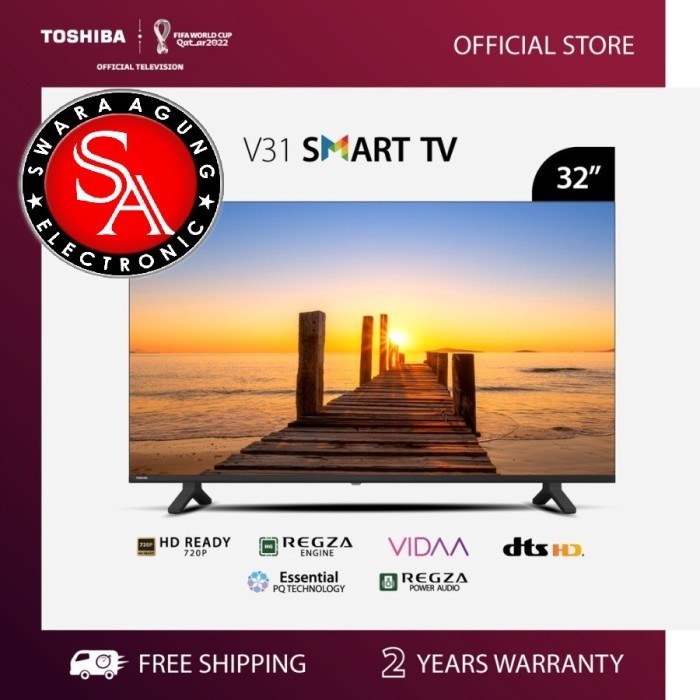 Led Smart Digital TV 32 Inch Toshiba Type: 32V31LP (Khusus Medan)