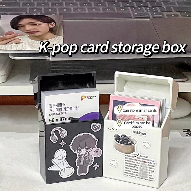 

Ins Photo Card Storage Box Kpop Card Storage Box Idol Picture Sleeve Holder Supplies Mini Photocard Holder Card Organizer Case