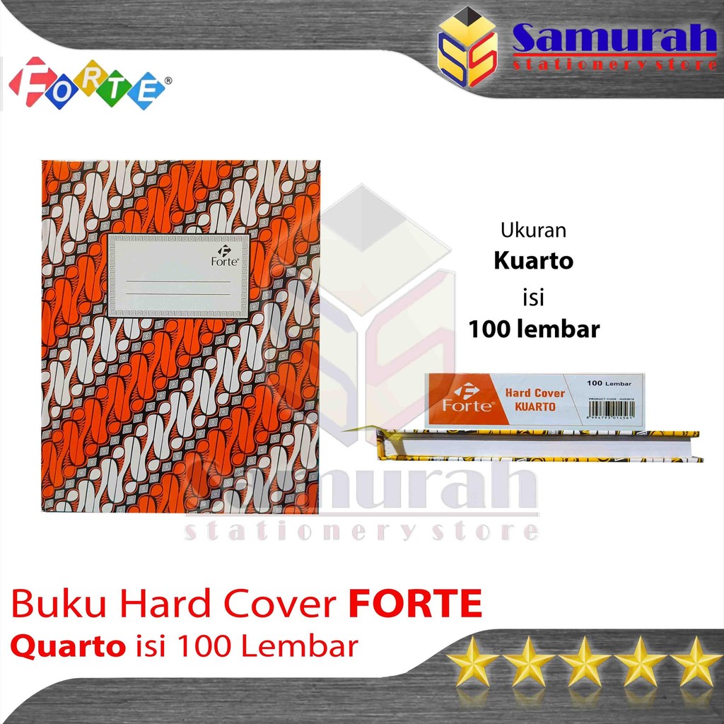 

Buku Hard Cover Forte Kuarto isi 100 Lembar / Buku Catatan Laporan Keuangan A5 100 / Note Book Quarto