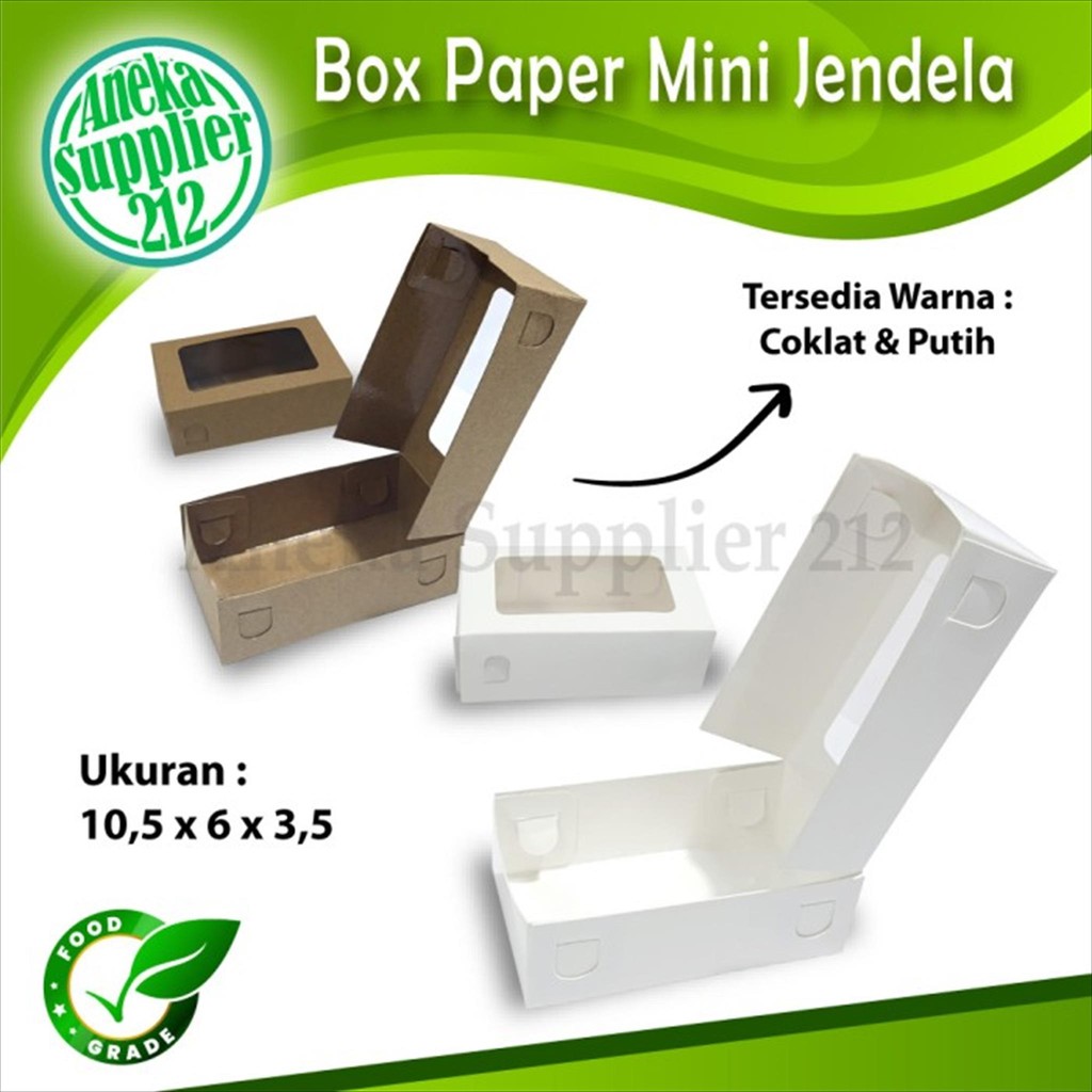 Box Cake - Kotak Kue - Dus Donat - Kotak Polos - MINI- 10,5x6x3,5 cm