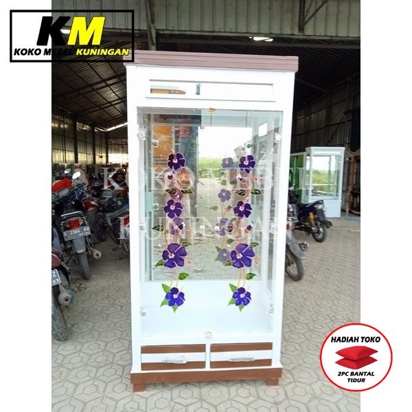(FREE BANTAL TIDUR) Lemari Hijab Lemari Gamis full gantungan 2 Pintu Minimalis termurah cirebon Breb