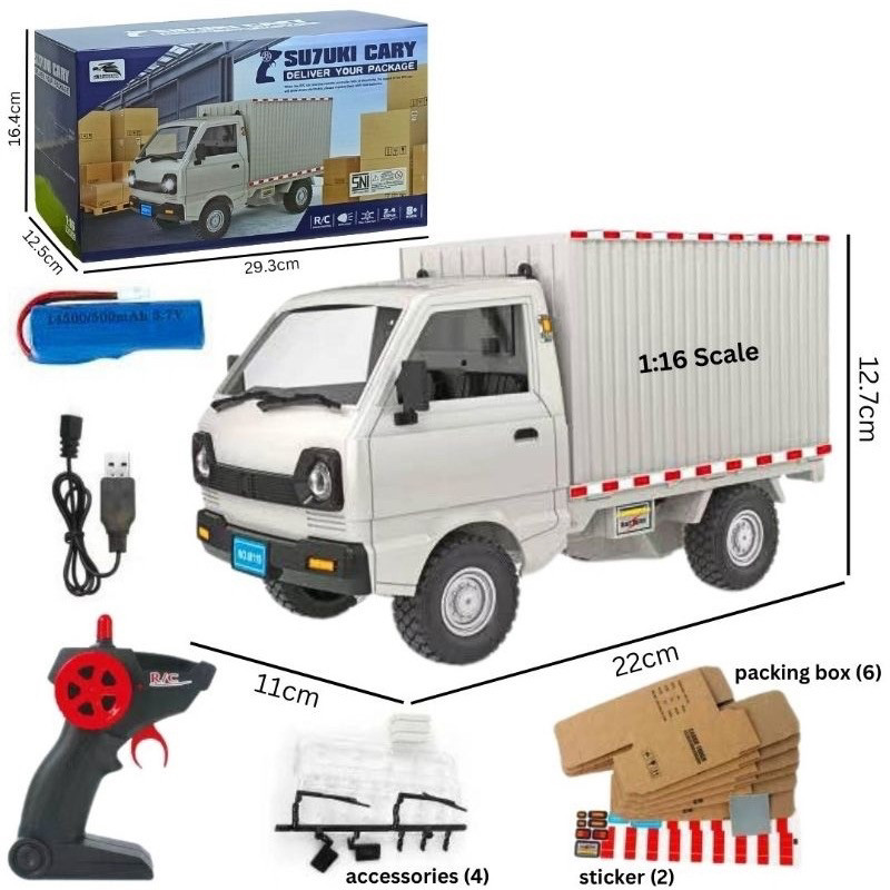 AZ34VD MOBIL REMOTE CONTROL CARGO TRUCK RC CAR PICKUP RC MOBIL BOX RC MOBIL PICK UP REMOT 1:16 SUZUK