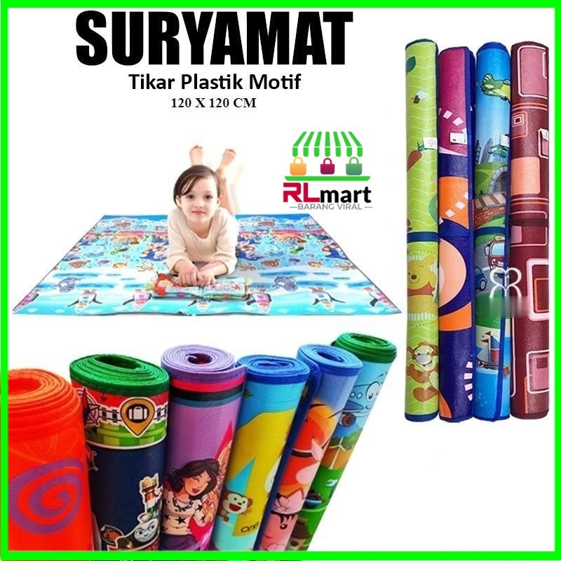 Tikar Spon Karakter - Karpet Plastik Lantai bisa digulung ya - RLMART