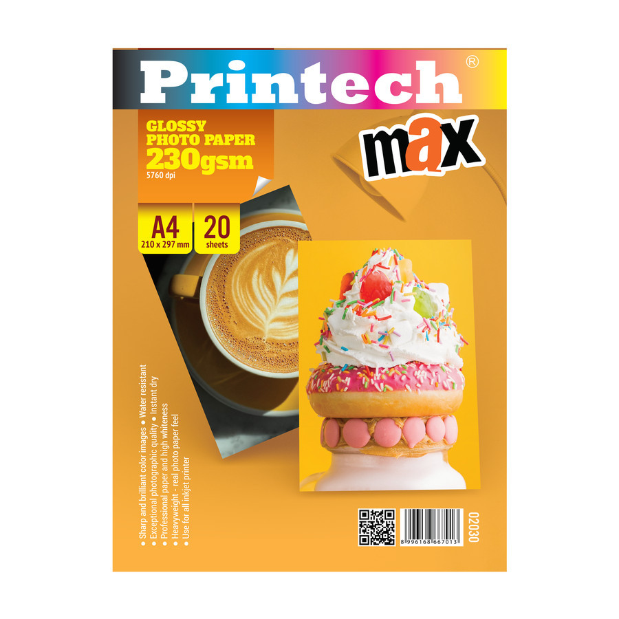 

Kertas Foto / Photo Paper PRINTECH Glossy MAX A4 230gsm