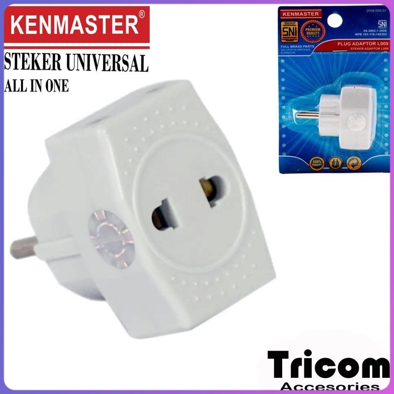 Colokan 3 Lubang Steker Colokan listrik Kenmaster L009