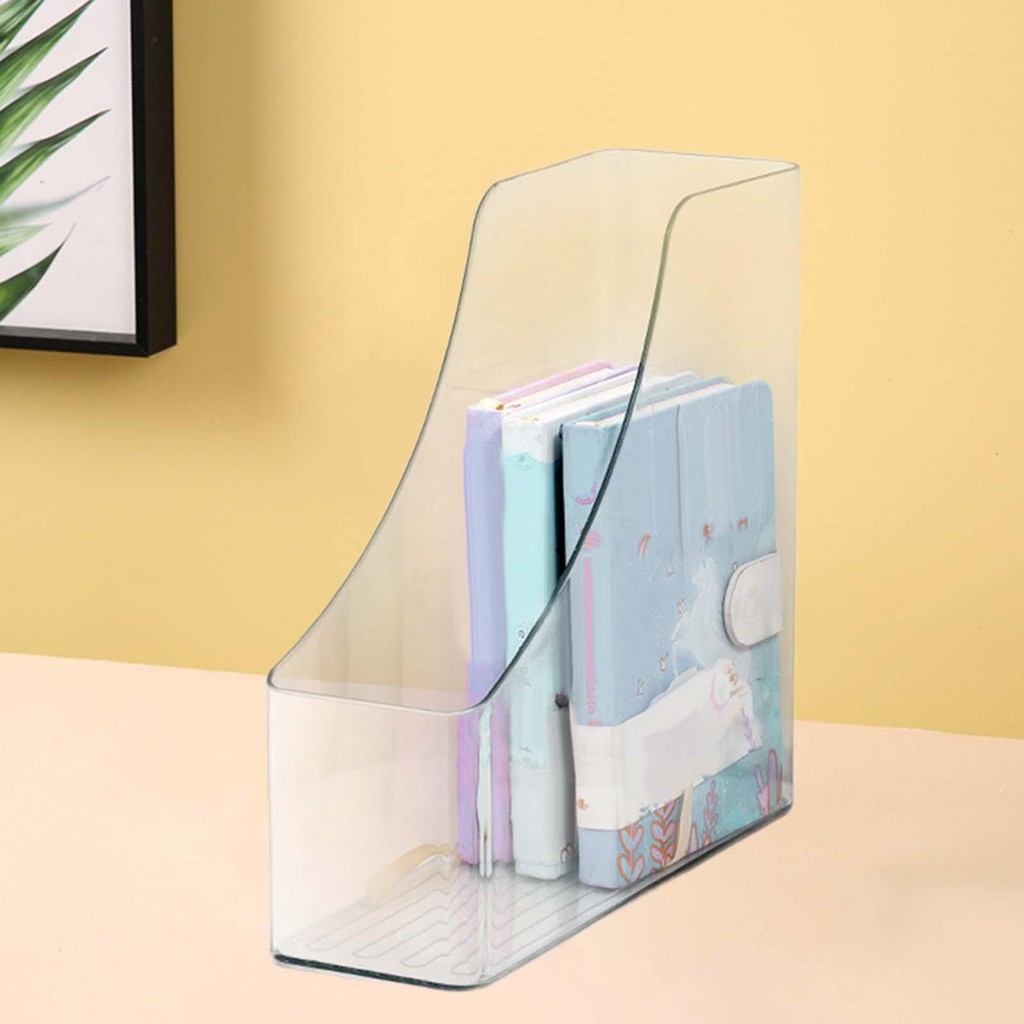 

Magazine Holder Book Organizer Folder Document Storage Organizer Transparent File Organizer for Desktop School Home Study Office