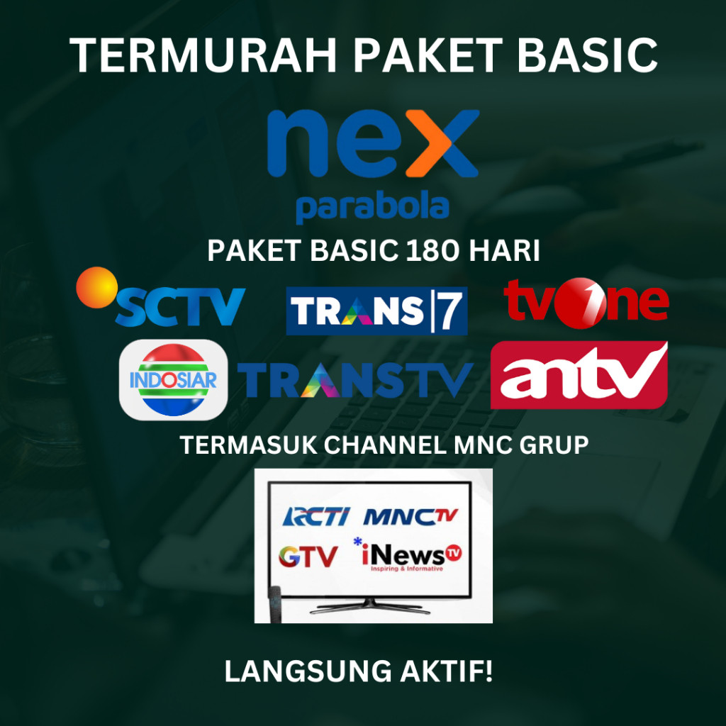 RESEIVER PAKET NEX PARABOLA PAKET BASIC NEX PARABOLA 6 BULAN LANGSUNG AKTIF