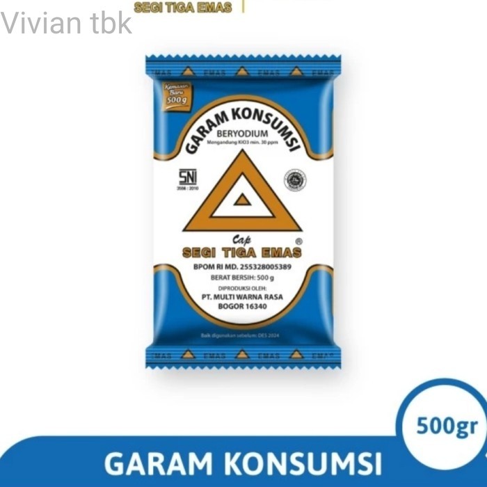 

vv Garam Segitiga Emas 500 gram Beryodium SATUAN