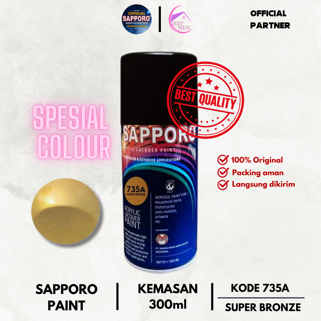 

735A SUPER BRONZE SAPPORO STANDAR 300ml Cat Semprot Pylok Pilok