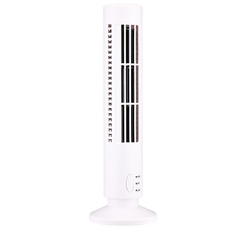 New USB Tower Fan Bladeless Fan Tower Electric Fan Mini Vertical Air Conditioner, Bladeless Standing