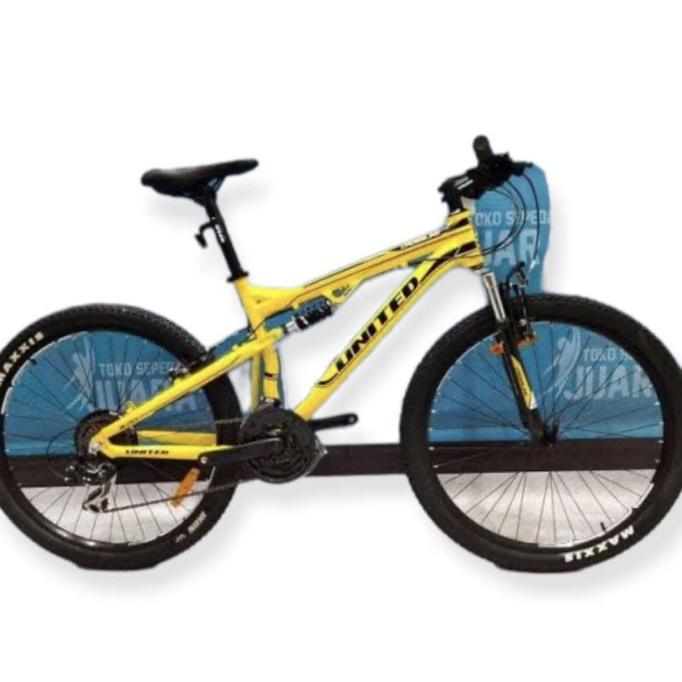 PROMO- SEPEDAUNG MTB UNITED CROSSLINE 2.00 FULL SUSPENSION 26 INCH 7SP 21