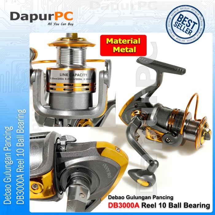 Reel Pancing Metal Debao DB3000A 10 Ball Bearing