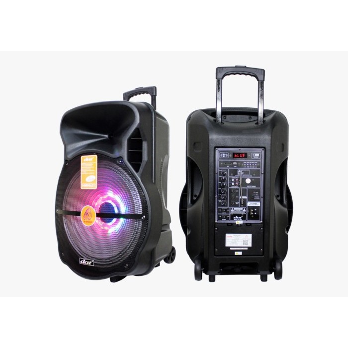Speaker Portable Wireless DAT DT-1805 18 Inc Free 2 Mic Wireless