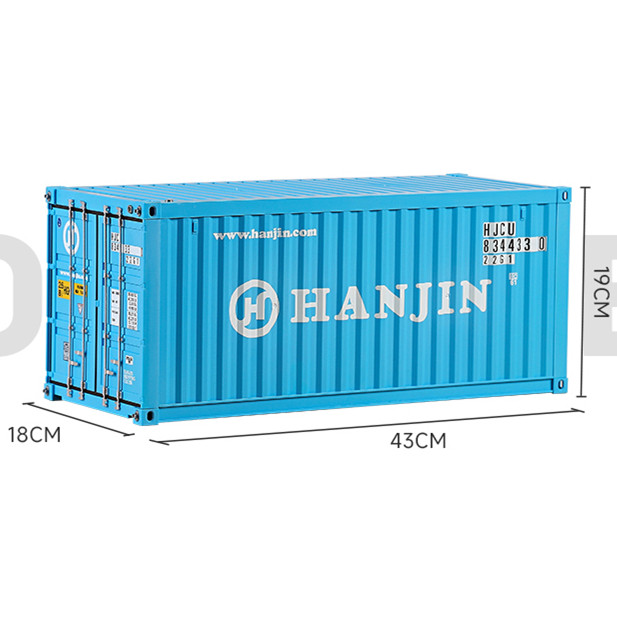 1/14 Scale 20 Foot Container Display Box with LED Light Fits for TAMIYA Hercules Truck Trailer