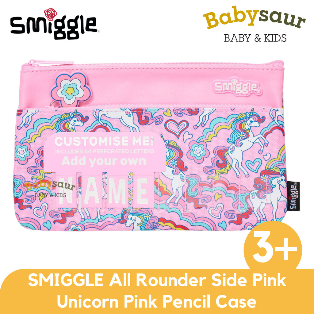 

SMIGGLE All Rounder Side Pink Unicorn Pink Pencil Case Peralatan Sekolah Tempat Pensil Anak Perempuan