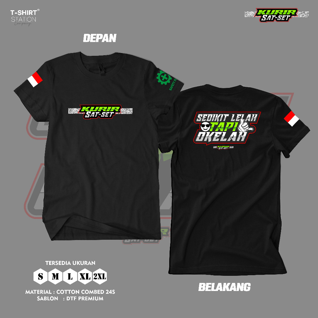 Kaos Baju KURIR SAT SET kaos Kurir / Kaos Kata Kata / Kaos Pria Wanita