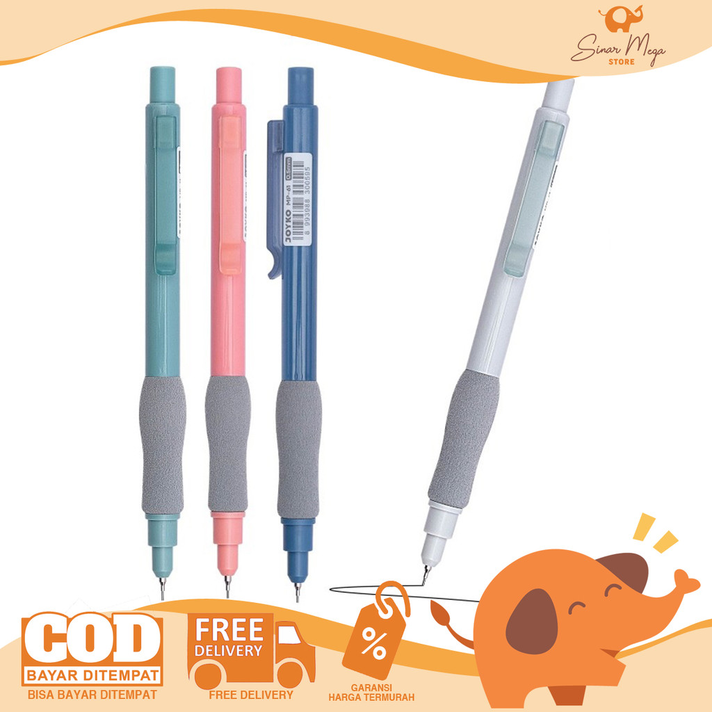 

Joyko Mechanical Pencil MP-61 / Pensil Mekanik 0.5mm Soft Grip Morandi Murah Berkualitas