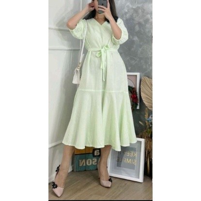 A416.Sun Mi Ruffle Midi Dress