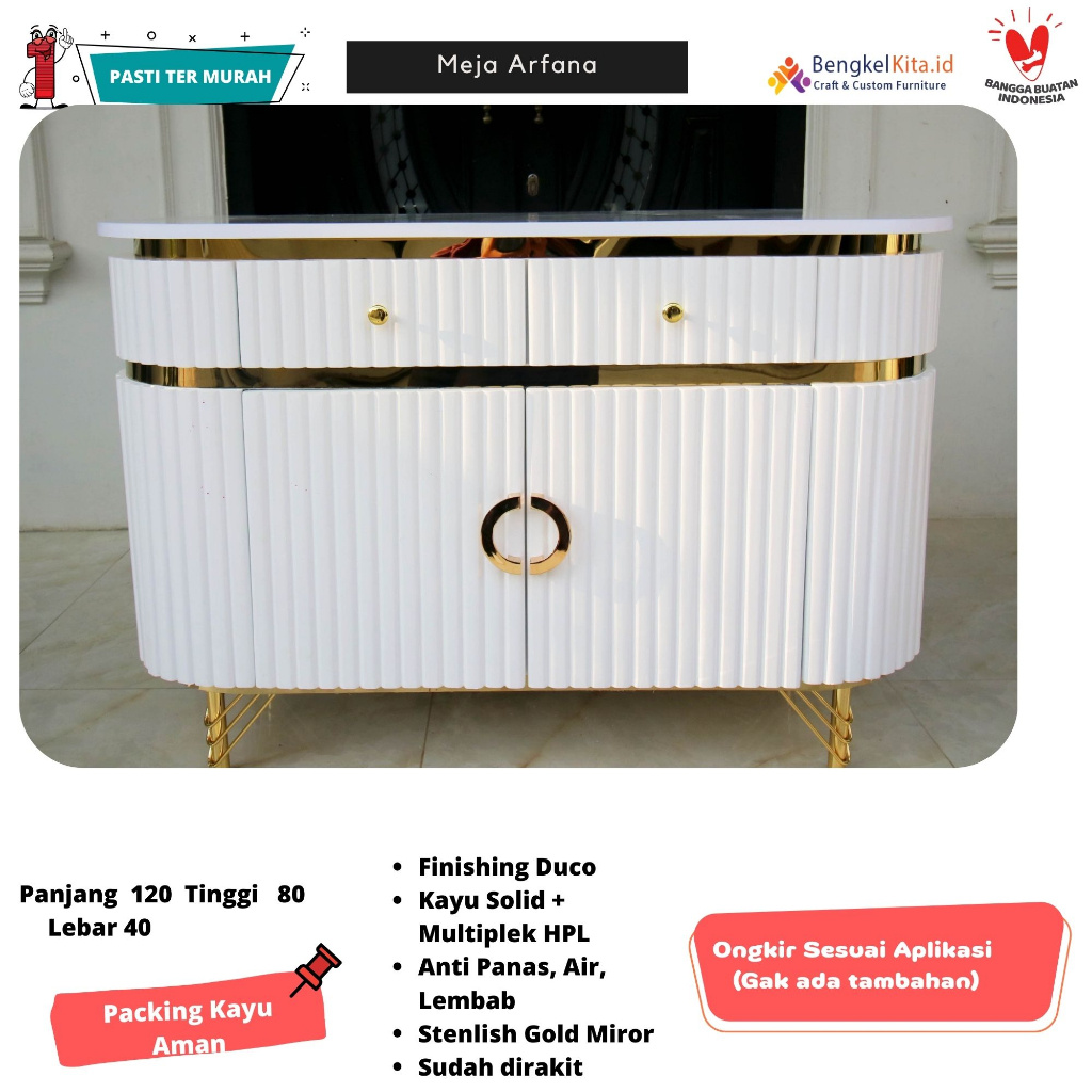 promo Meja Lemari Minimalis Arfana | TV Cabinet I Bupet TV minimalis Modern | Lemari Modern Mewah