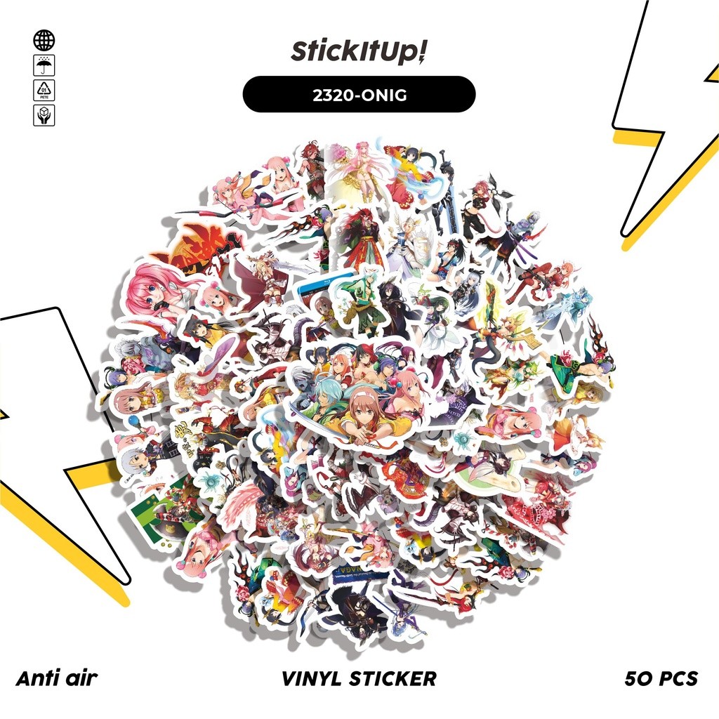

COD✨ 50 Pcs Stiker GAME SERIES ONIGIRI CYBERSTEP CHAR MIX 01 Lucu Anti Air Untuk Dekorasi Notebook Sepeda Skateboard Handphone DIY