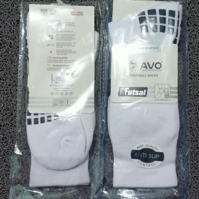 [BEST] KAOS KAKI ANTI SLIP AVO / KAOS KAKI BOLA / KAOS KAKI FUTSAL - Putih
