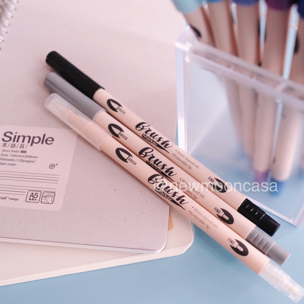 

Terlaris DS Dual Brush Pen Waterbased Sketch Marker Sketsa Spidol Single Mirip Copic Graphic Art brush