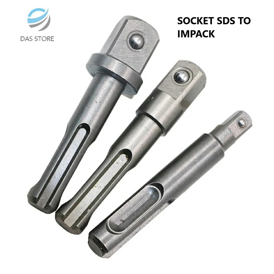 Adapter SDS Plus Shank Socket Driver Adapter Power Mata Bor Chuck to impact ukuran 1/4 1/2