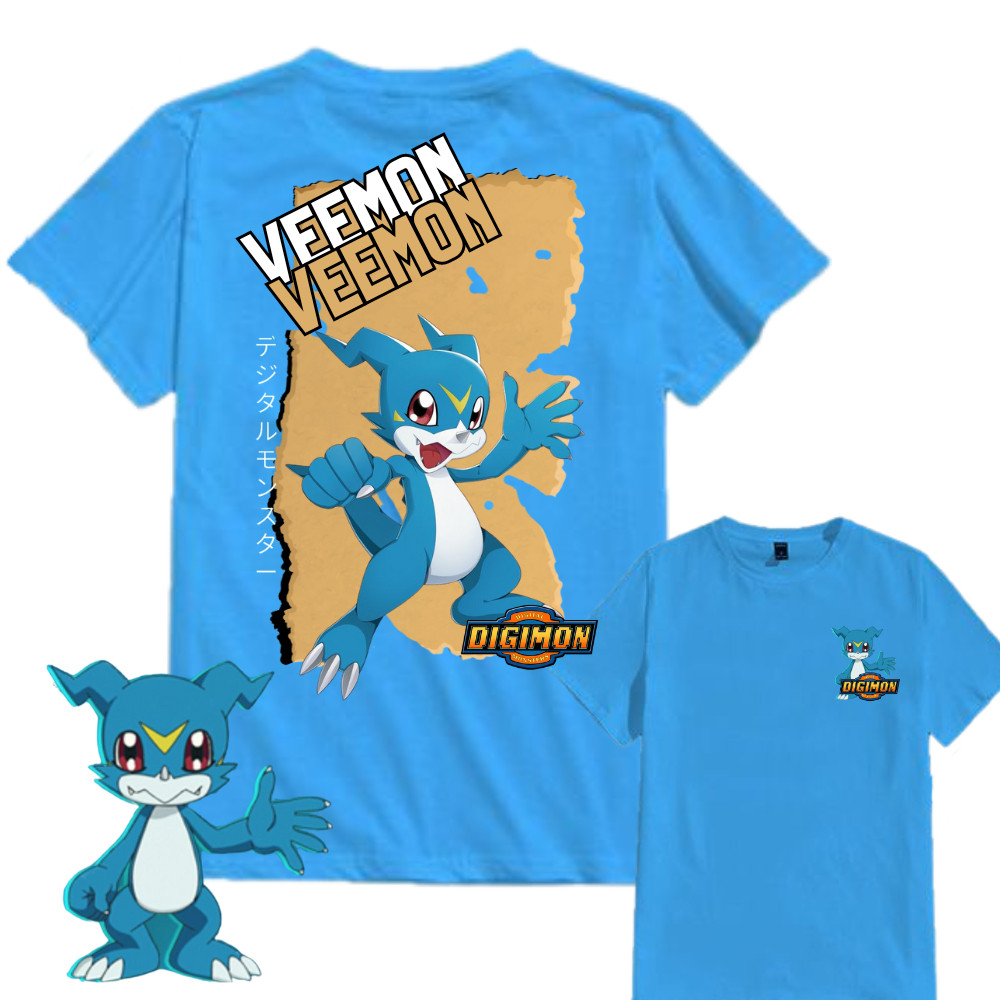 QIYYA STORE - BAJU KAOS DIGIMON VEEMON - Baju Kaos Anak Distro - Kaos Anak DIGIMON - DIGIMON